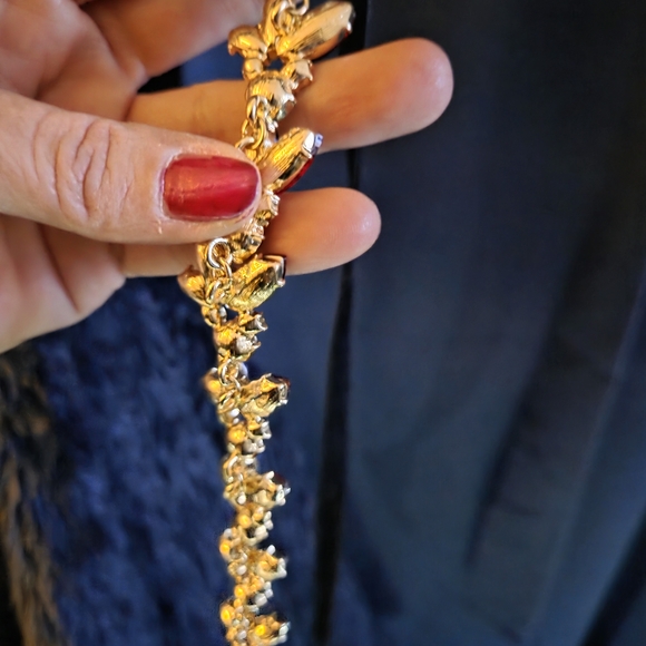 Long Rhinestone Ribbon Tie Belt Bling Statement Crystal Waist Sash 73” - Picture 5 of 5